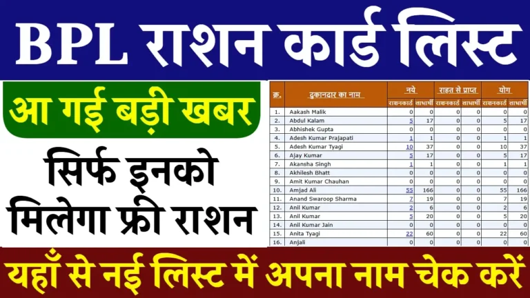 BPL Ration Card New List