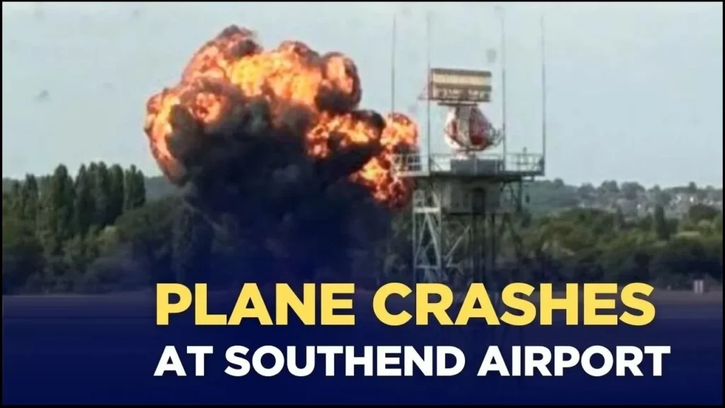 London Plane Crashes at Southend Airport: उड़ान भरते ही आग का गोला बना, वीडियो वायरल London Plane Crash at Southend Airport