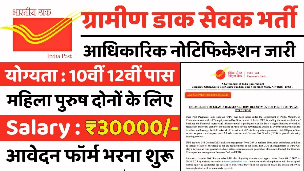 India Post GDS Recruitment 2026: योग्यता, आयु सीमा और चयन प्रक्रिया की पूरी जानकारी