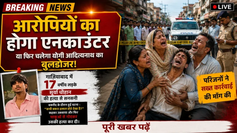 Ghaziabad Surya Chauhan Stabbed to Death: "कभी बकरा हलाल होते देखा है?" पूछकर 17 वर्षीय सूर्या चौहान की निर्मम हत्या, इलाके में सुलग रहा सांप्रदायिक तनाव!